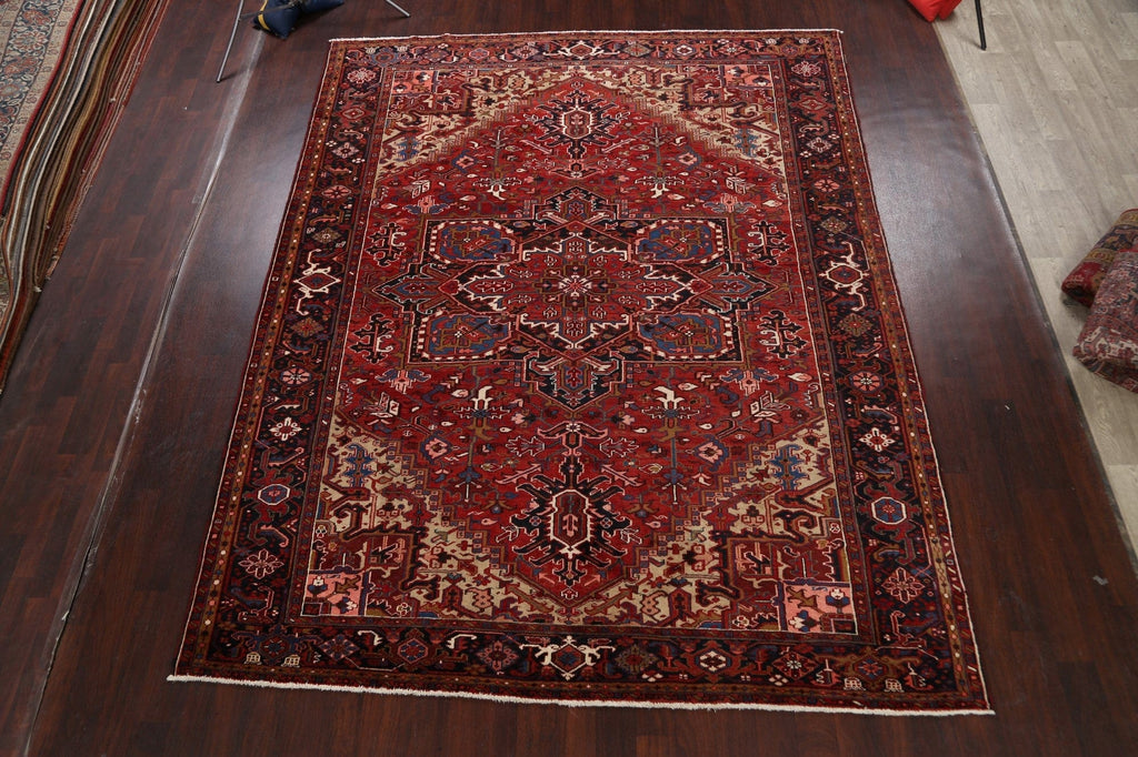 Geometric Heriz Serapi Persian Area Rug 9x11