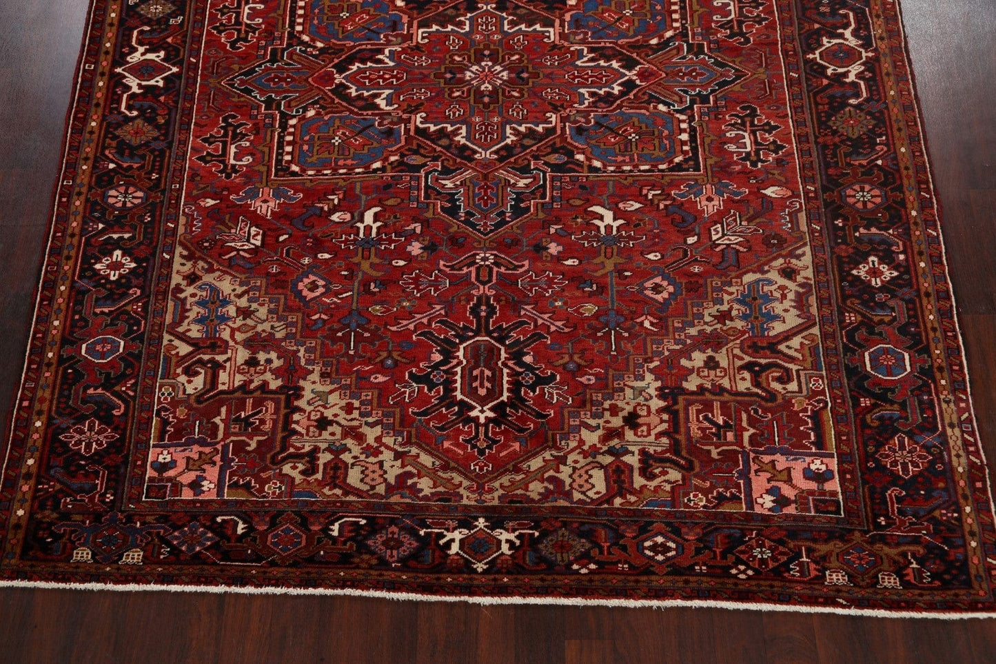 Geometric Heriz Serapi Persian Area Rug 9x11