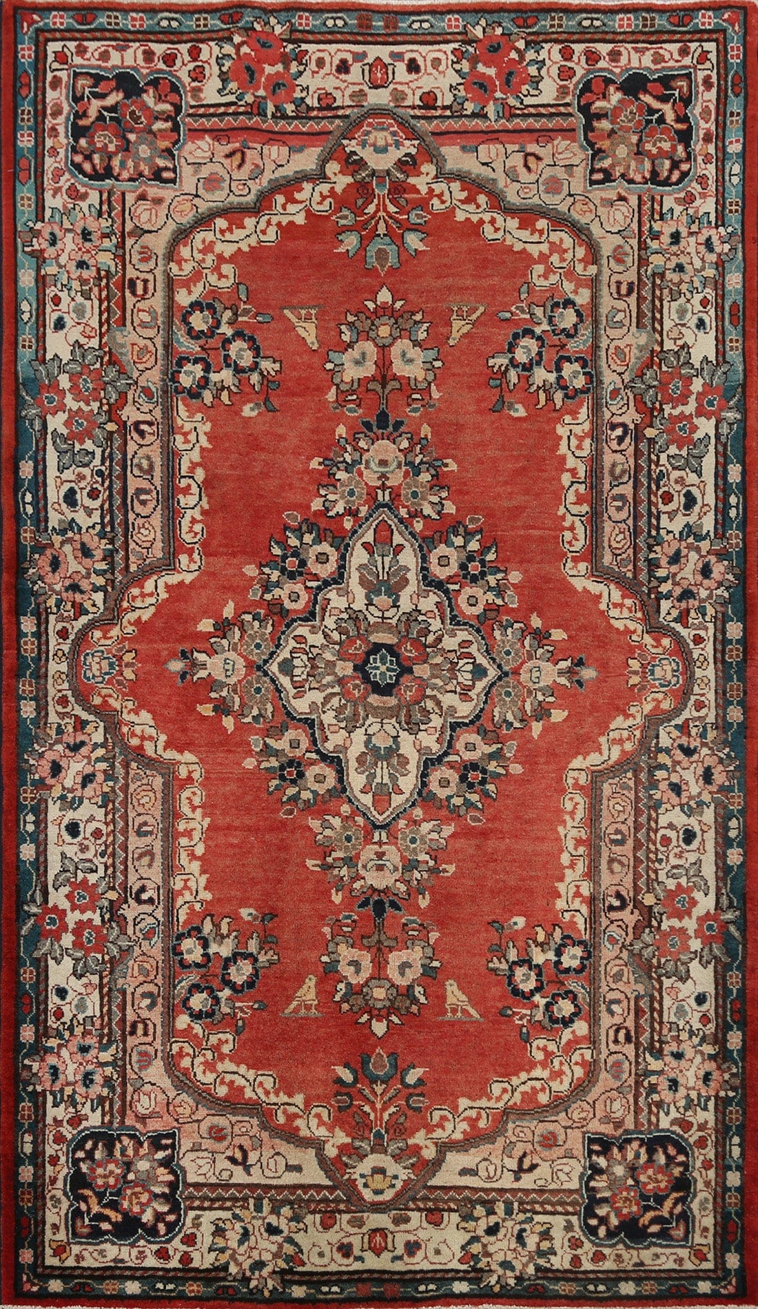 Floral Mahal Persian Area Rug 4x7