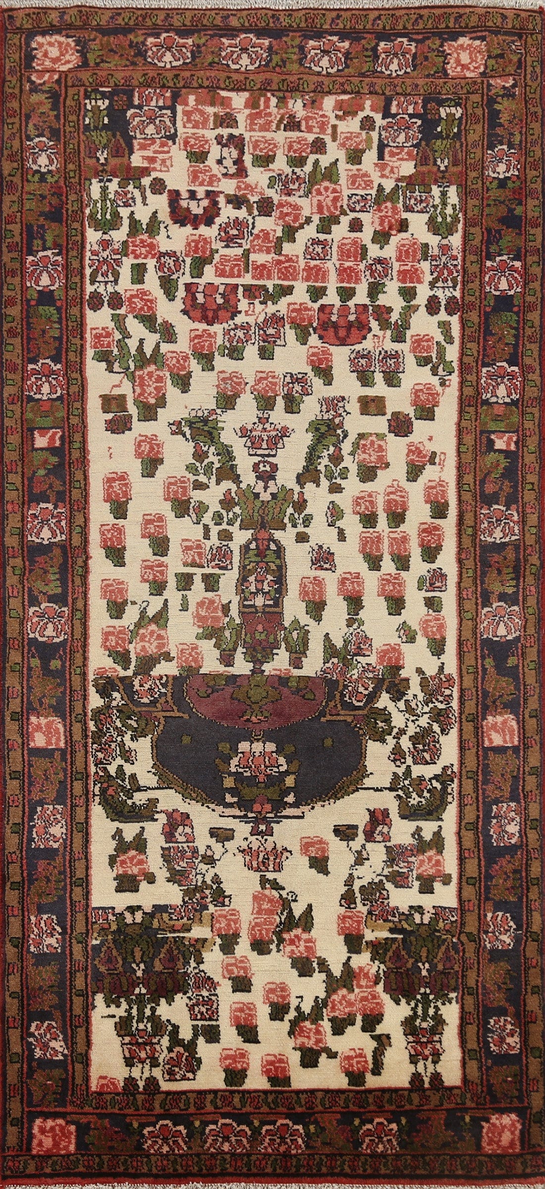 Geometric Malayer Persian Runner Rug 3x7