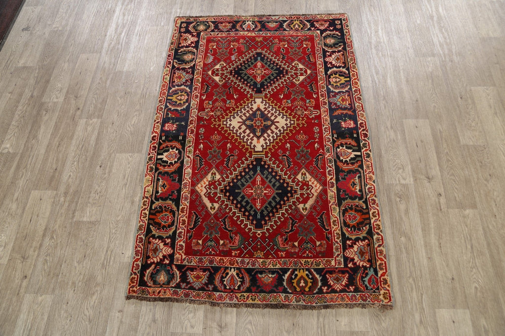 Geometric Abadeh Nafar Persian Area Rug 4x6