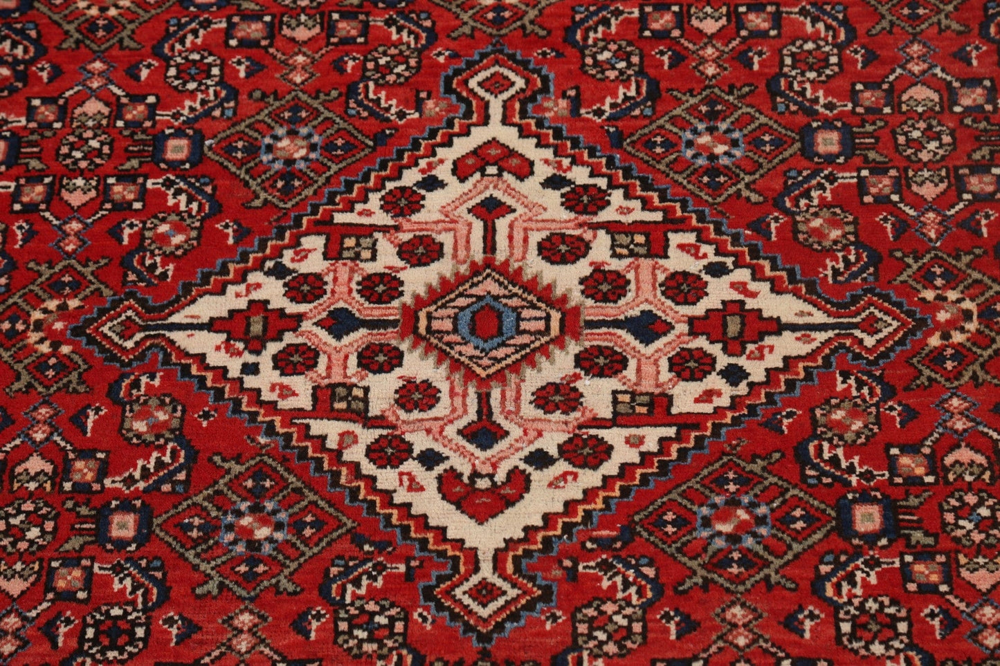 Geometric Hamedan Persian Area Rug 4x6