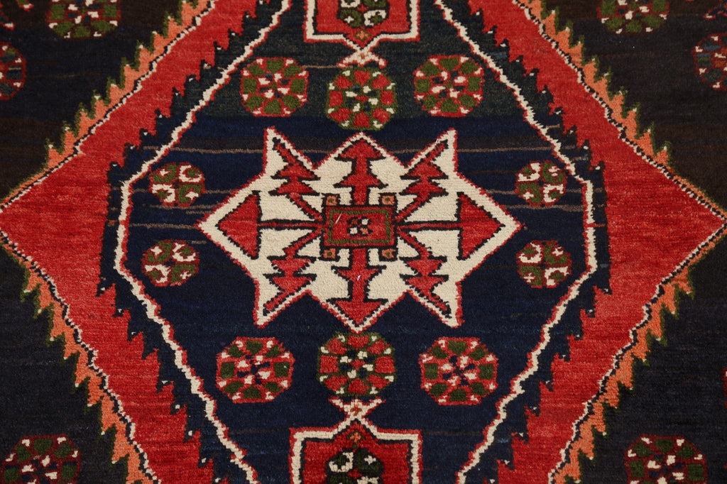 Geometric Hamedan Persian Area Rug 4x5