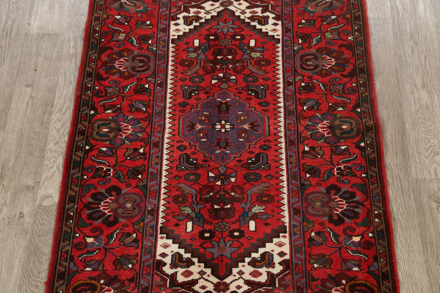 Geometric Hamedan Persian Area Rug 3x5