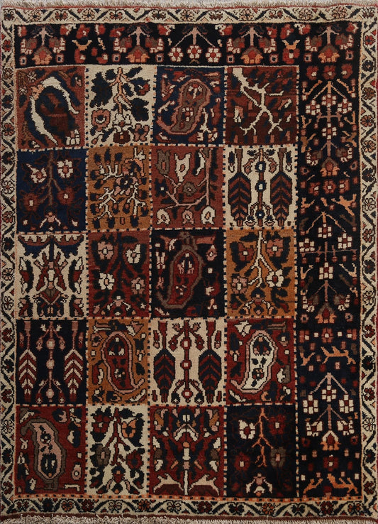 100% Vegetable Dye Bakhtiari Persian Area Rug 4x5