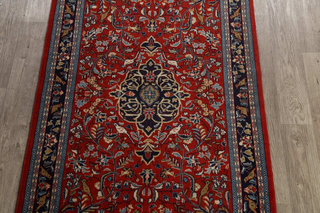 Vegetable Dye Floral Sarouk Persian Area Rug 4x5