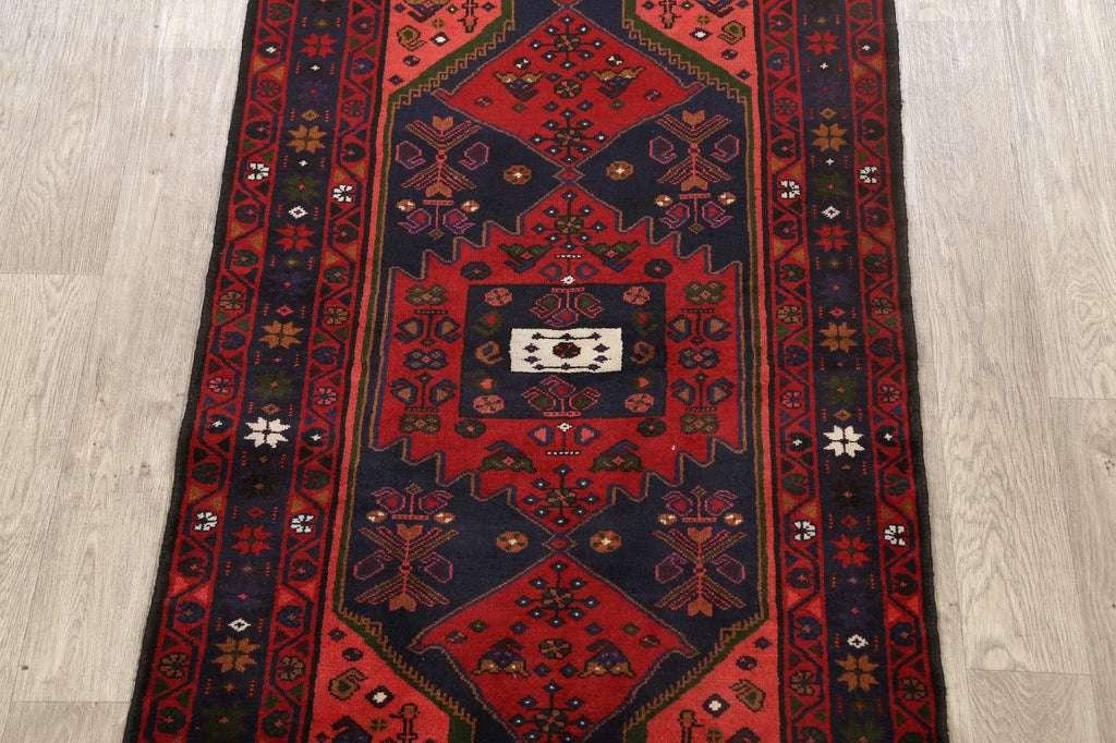 Geometric Hamedan Persian Area Rug 3x5