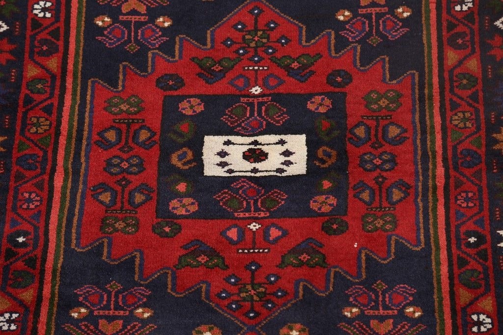 Geometric Hamedan Persian Area Rug 3x5