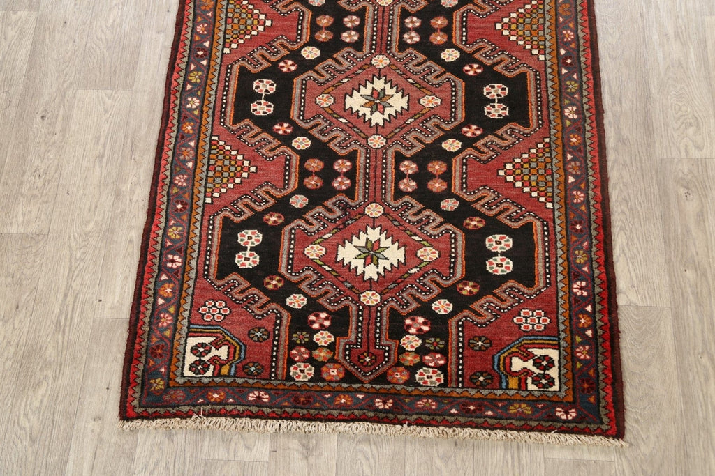 Geometric Hamedan Persian Area Rug 4x5