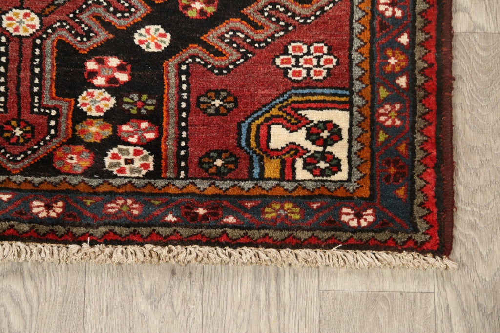 Geometric Hamedan Persian Area Rug 4x5