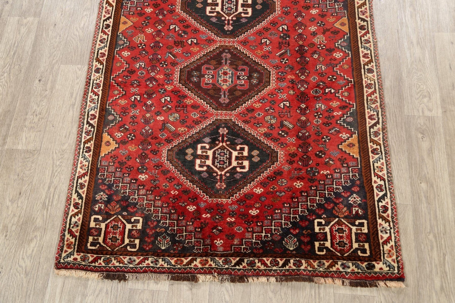 Geometric Shiraz Persian Area Rug 4x5