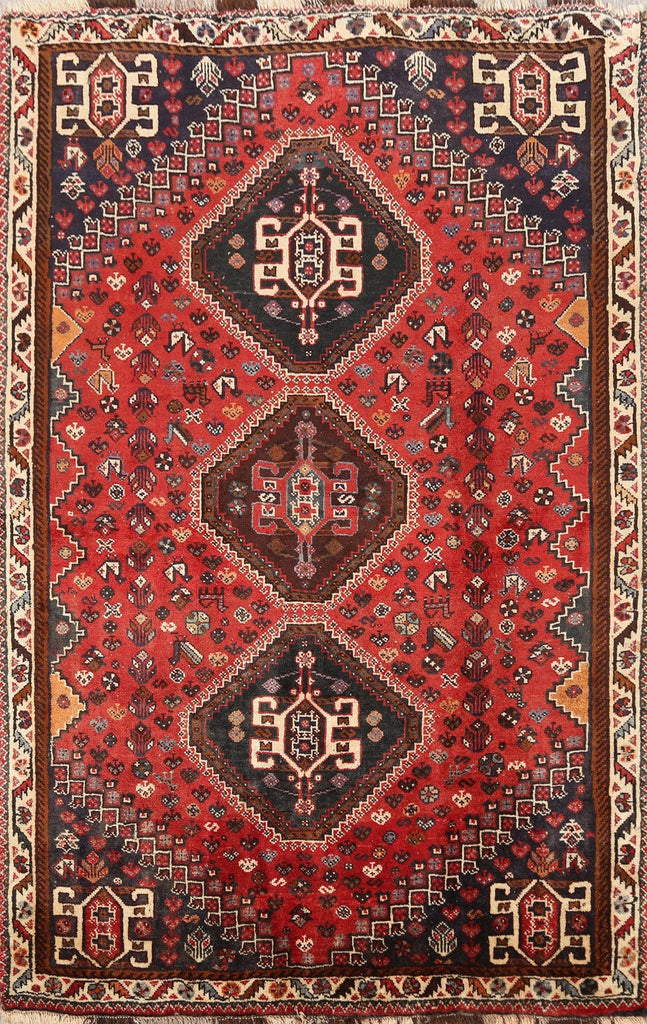 Geometric Shiraz Persian Area Rug 4x5