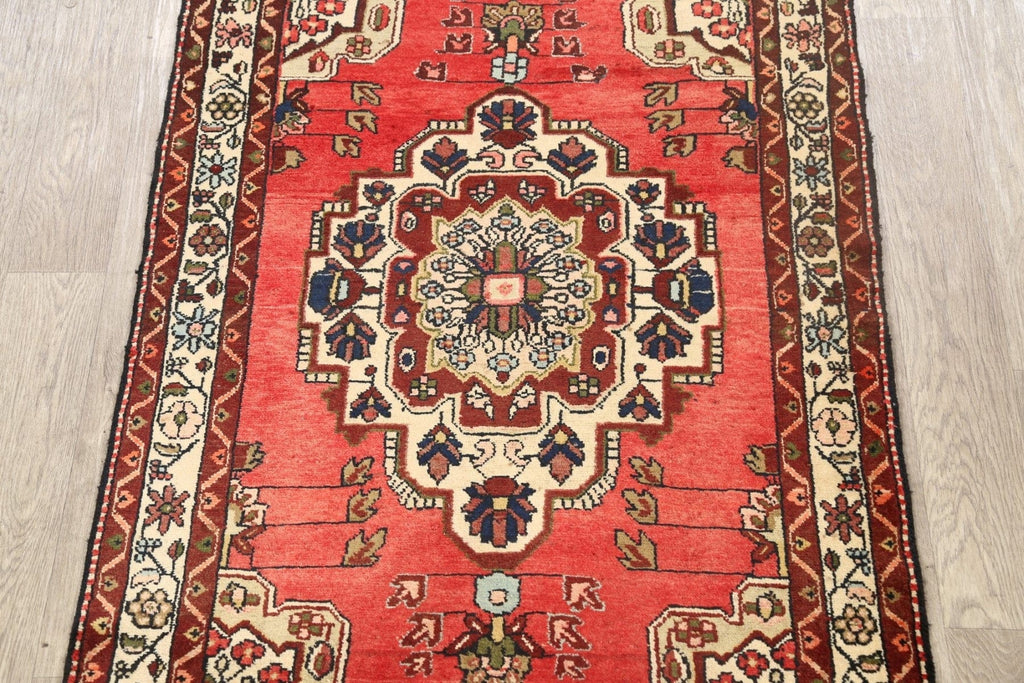 Geometric Hamedan Persian Area Rug 4x5