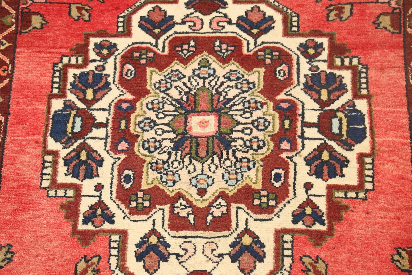 Geometric Hamedan Persian Area Rug 4x5