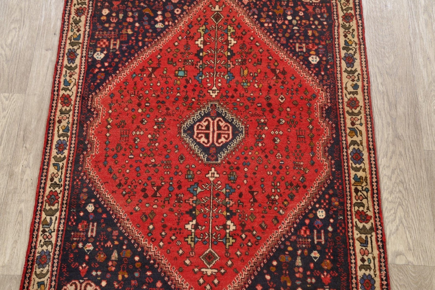 100% Vegetable Dye Abadeh Persian Area Rug 3x5