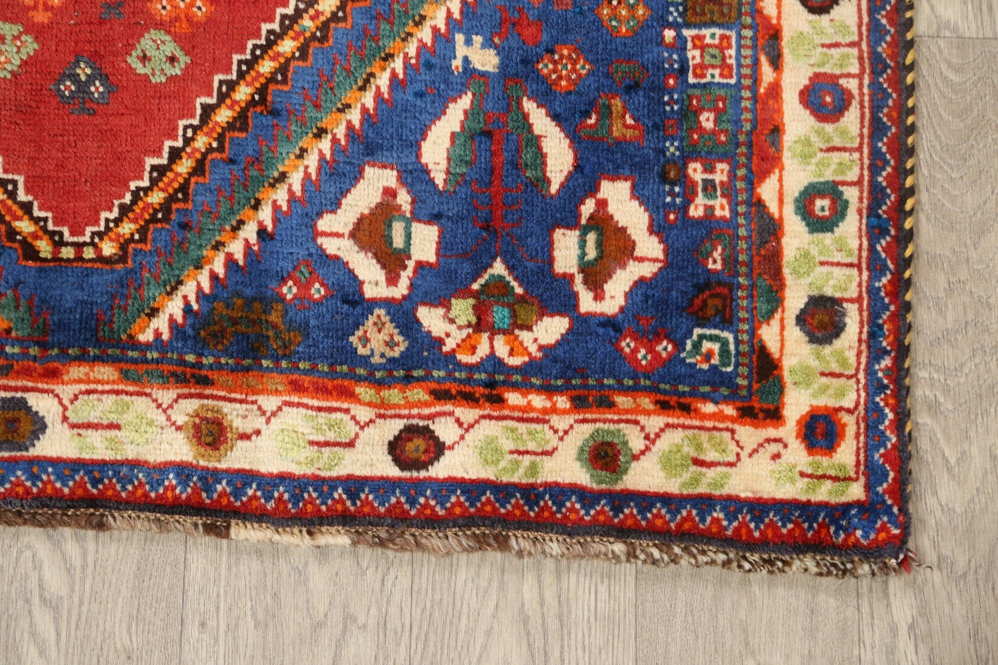 100% Vegetable Dye Abadeh Nafar Persian Area Rug 4x5