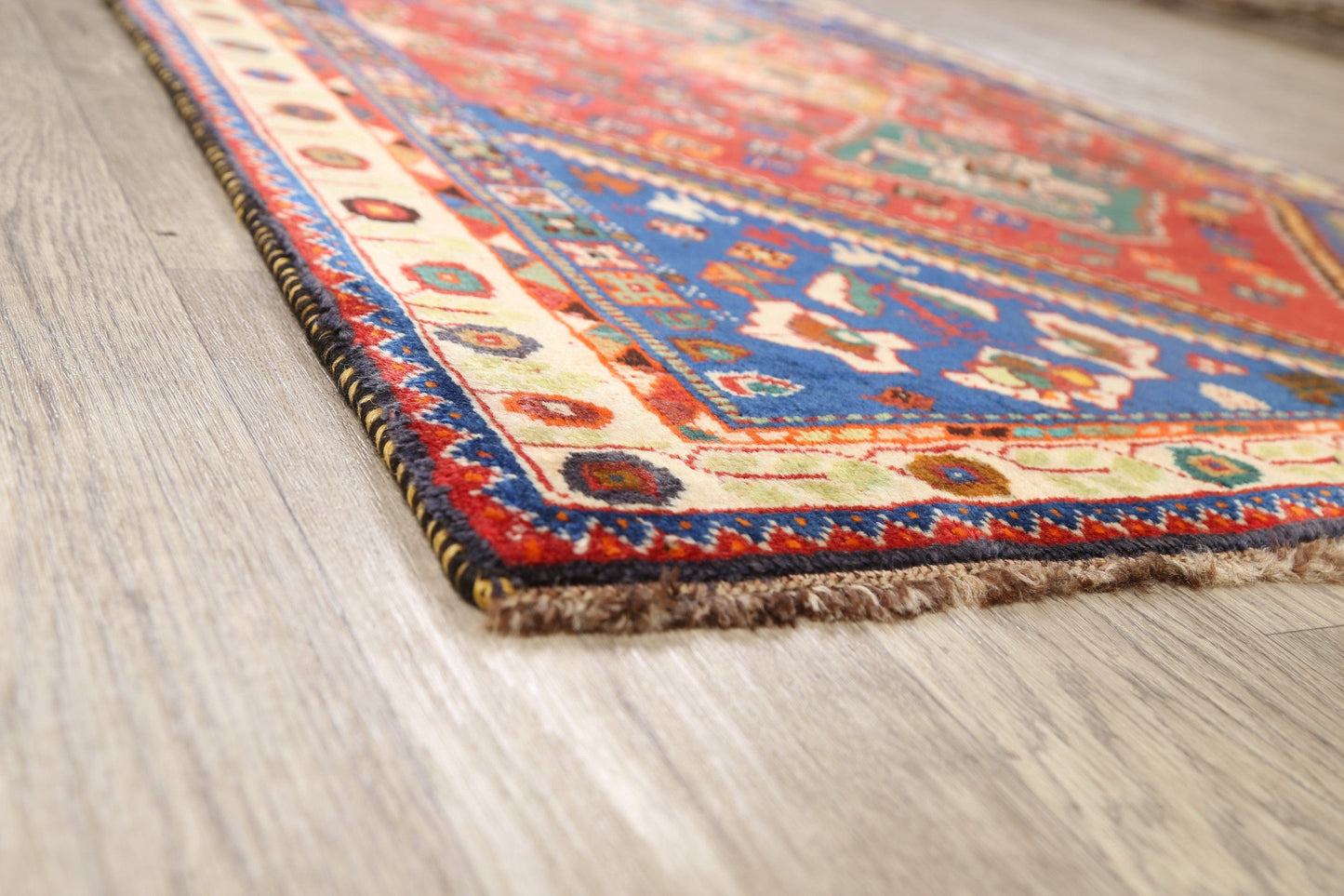 100% Vegetable Dye Abadeh Nafar Persian Area Rug 4x5