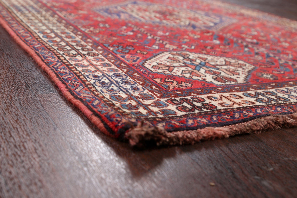 Pre-1900 Antique Vegetable Dye Shiraz Persian Area Rug 4x5