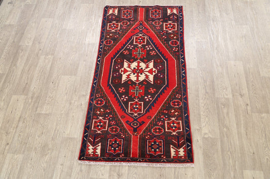 Geometric Hamedan Persian Area Rug 3x6