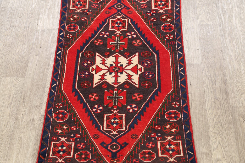 Geometric Hamedan Persian Area Rug 3x6