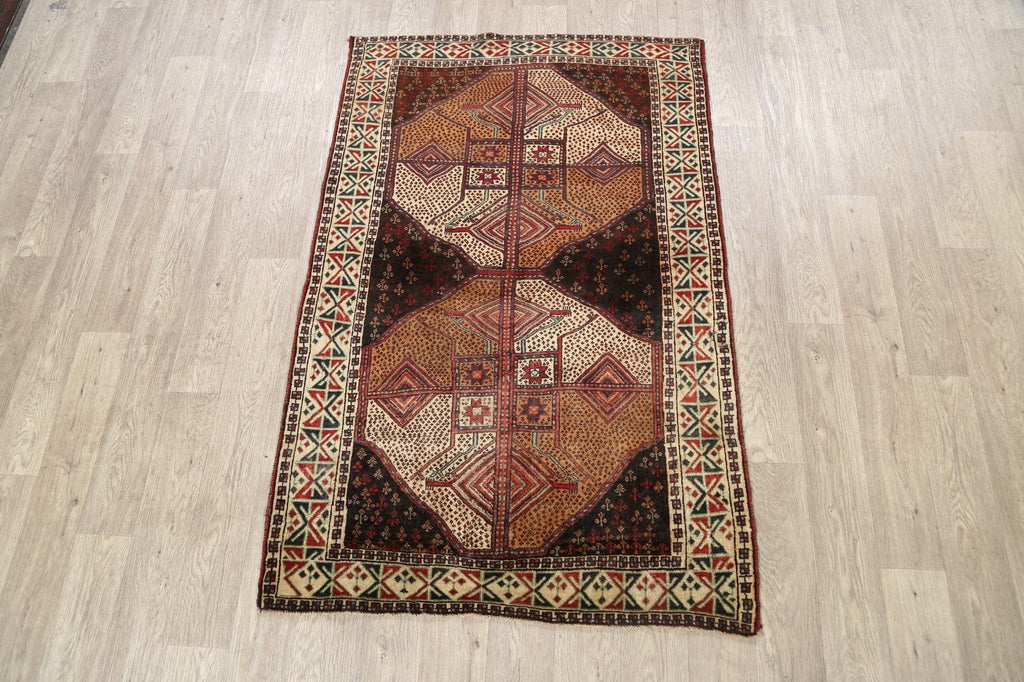 Geometric Yalameh Persian Area Rug 4x6