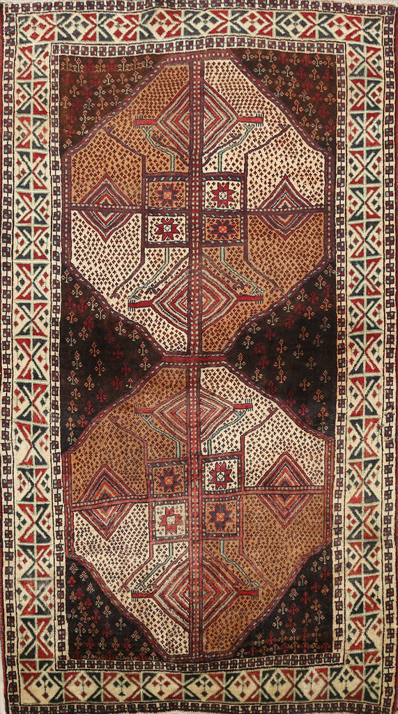 Geometric Yalameh Persian Area Rug 4x6