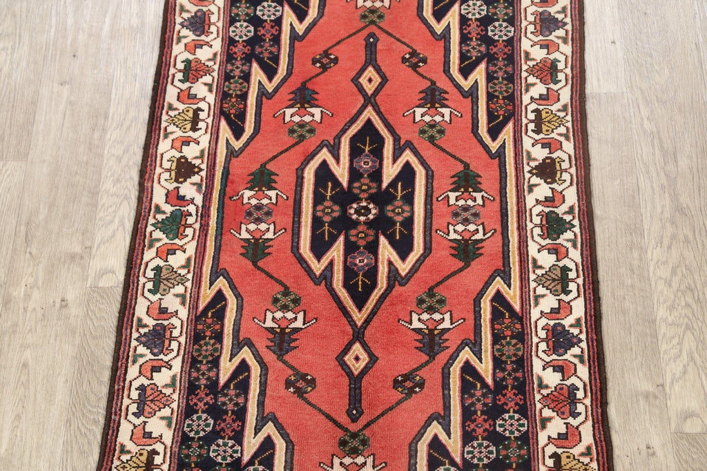 Geometric Hamedan Persian Area Rug 3x5