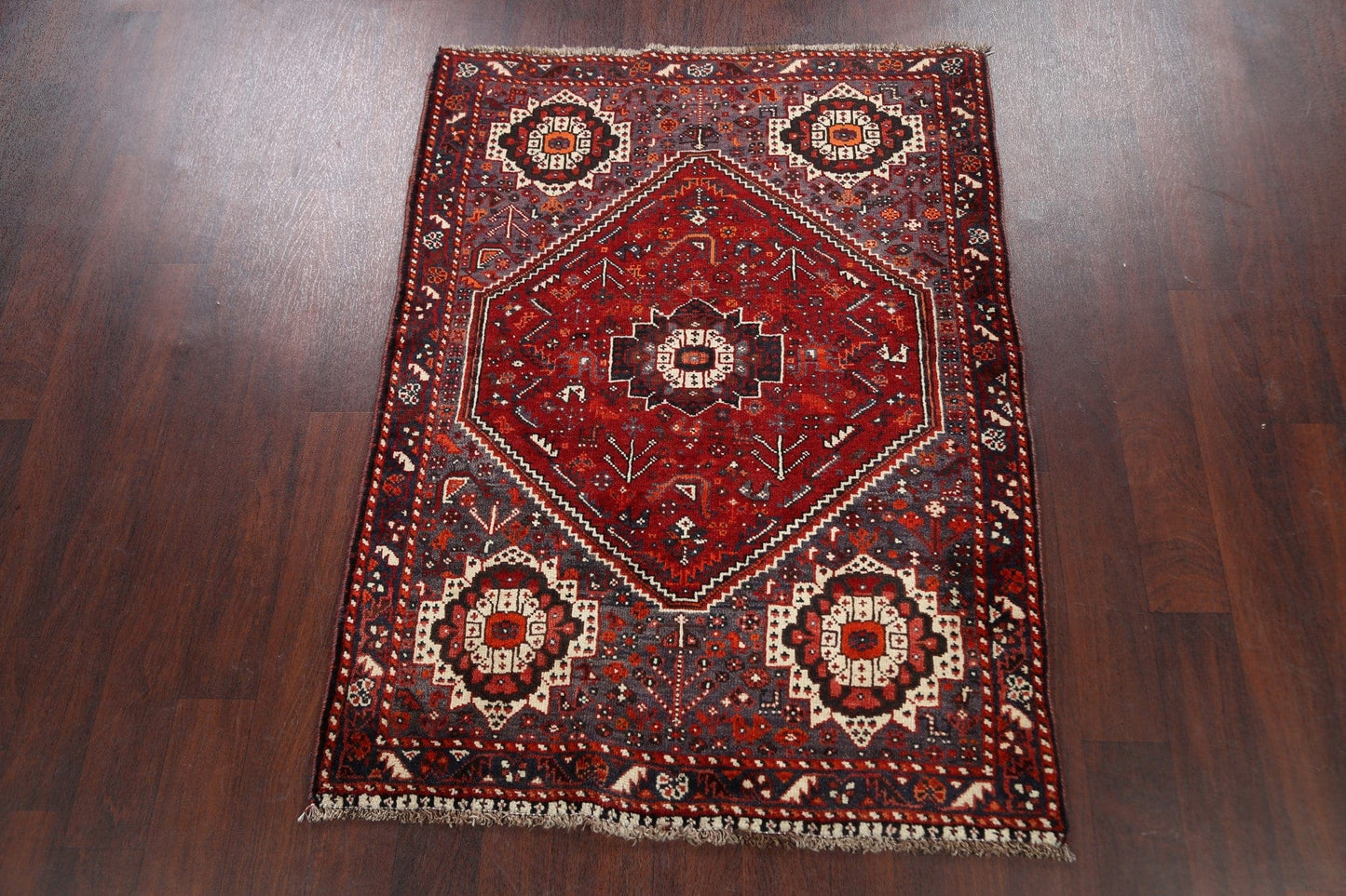 Geometric Shiraz Persian Area Rug 4x5