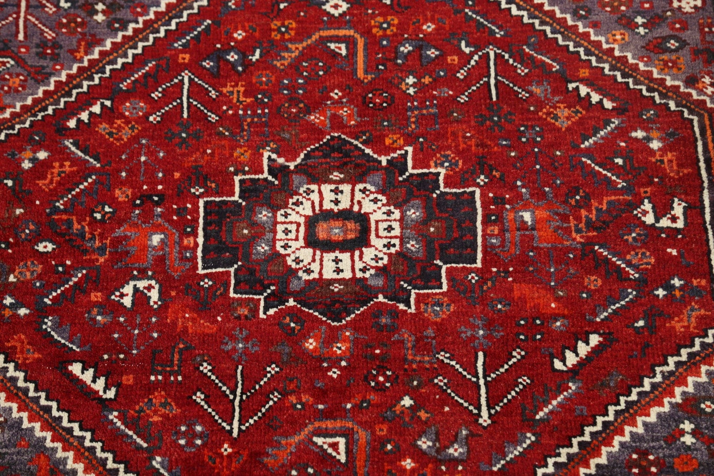 Geometric Shiraz Persian Area Rug 4x5