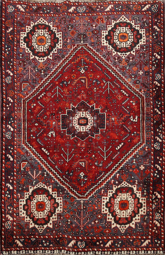 Geometric Shiraz Persian Area Rug 4x5