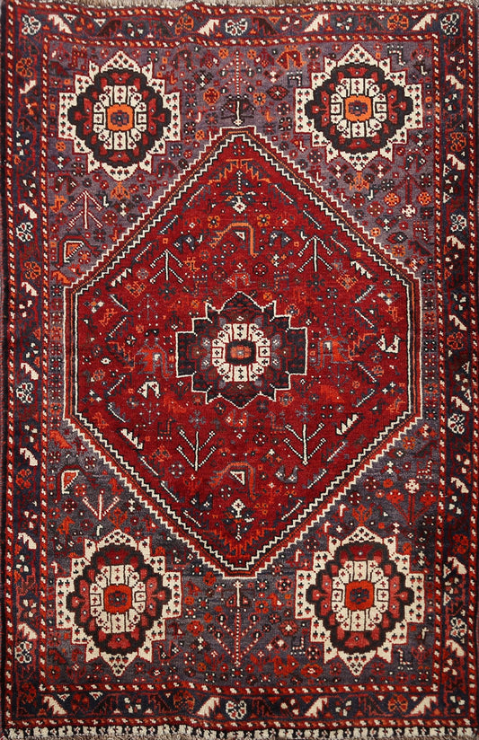 Geometric Shiraz Persian Area Rug 4x5