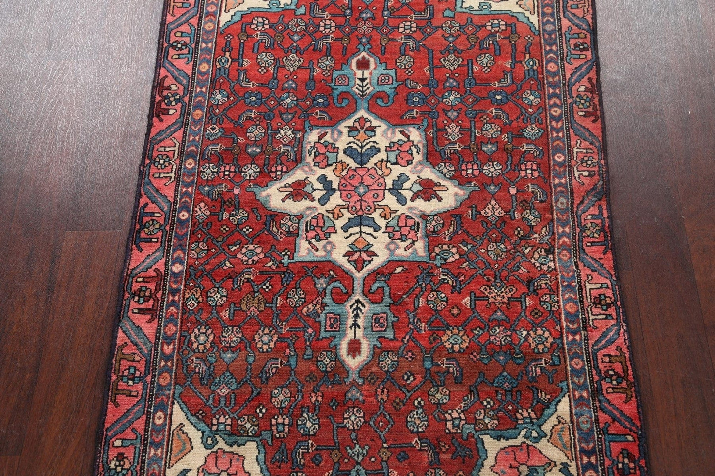 Geometric Hamedan Persian Area Rug 4x6