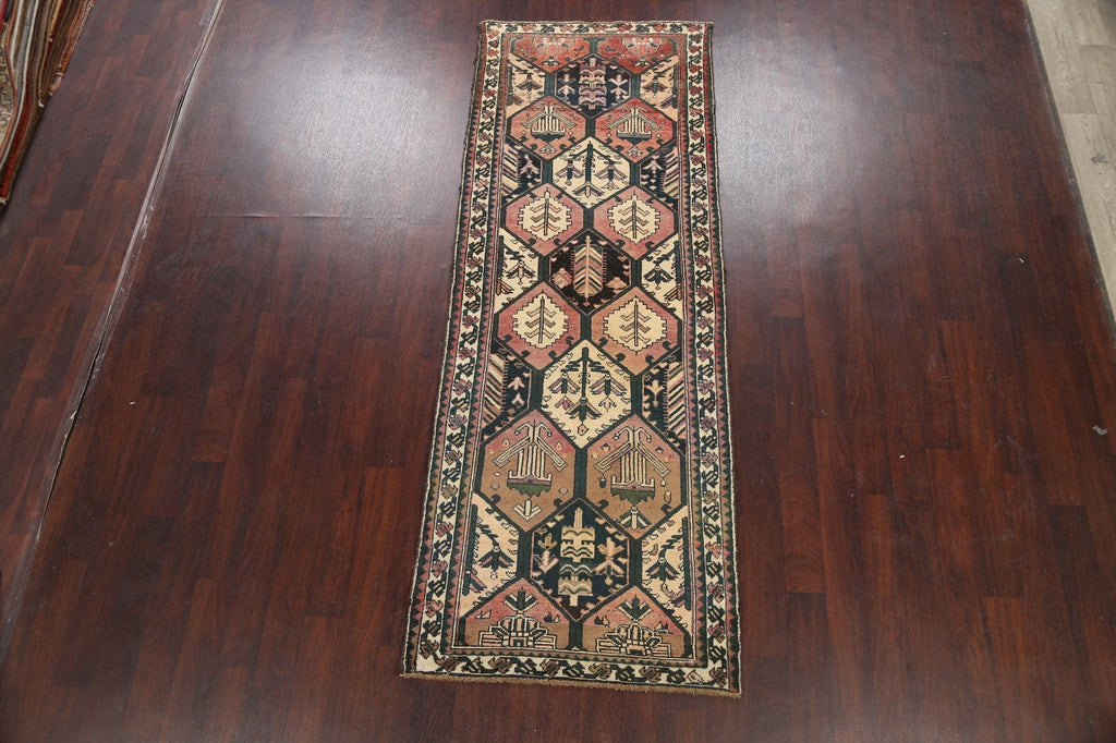 Geometric Bakhtiari Persian Runner Rug 3x9