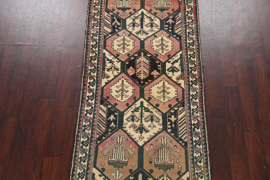 Geometric Bakhtiari Persian Runner Rug 3x9