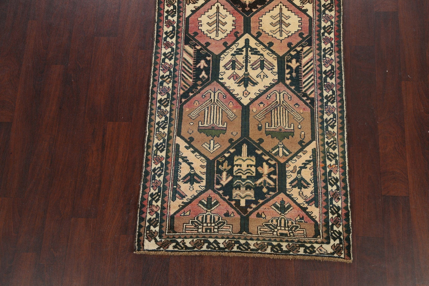 Geometric Bakhtiari Persian Runner Rug 3x9