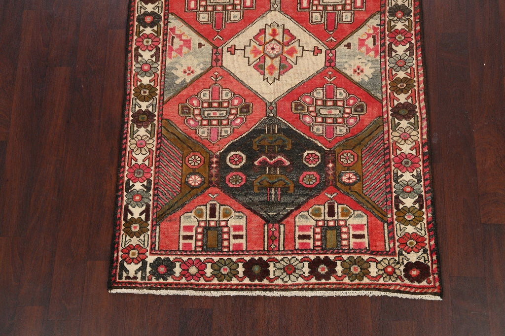 Antique Geometric Bakhtiari Persian Area Rug 4x7