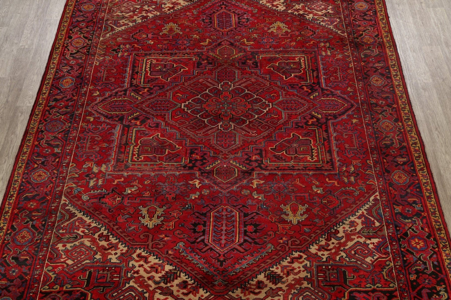 100% Vegetable Dye Heriz Persian Area Rug 9x12