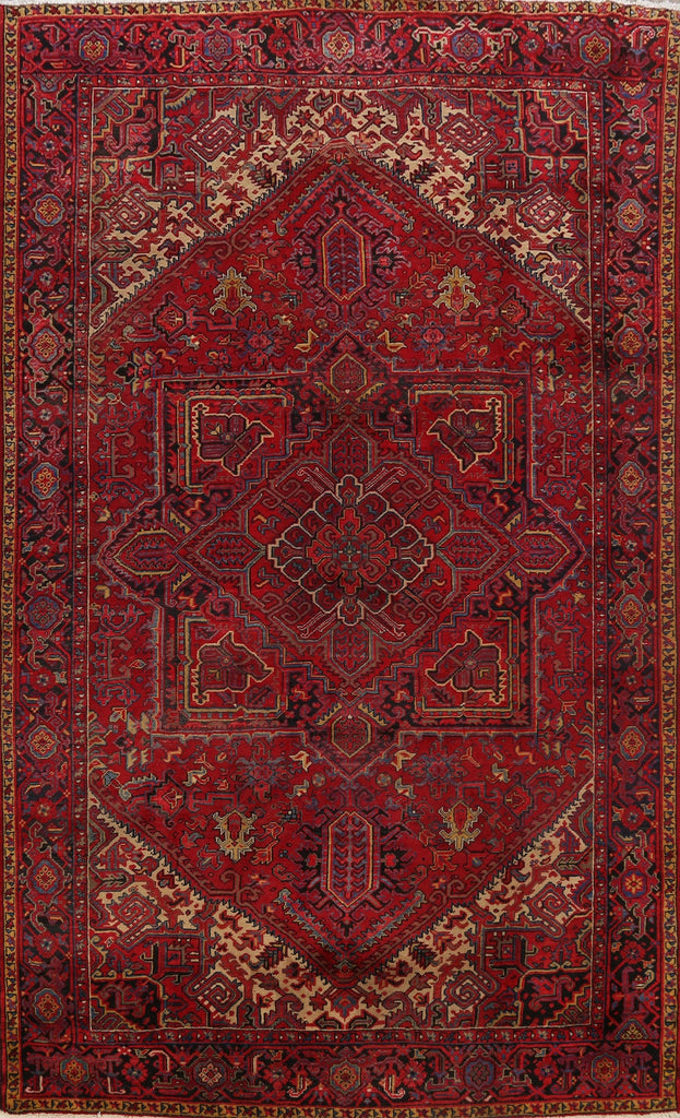 100% Vegetable Dye Heriz Persian Area Rug 9x12