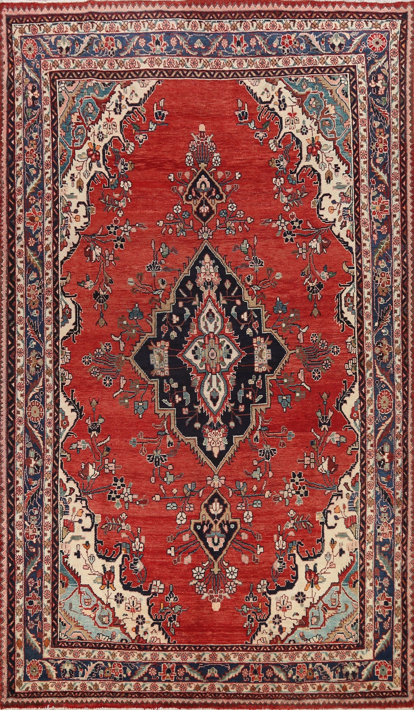 Floral Hamedan Persian Area Rug 6x10