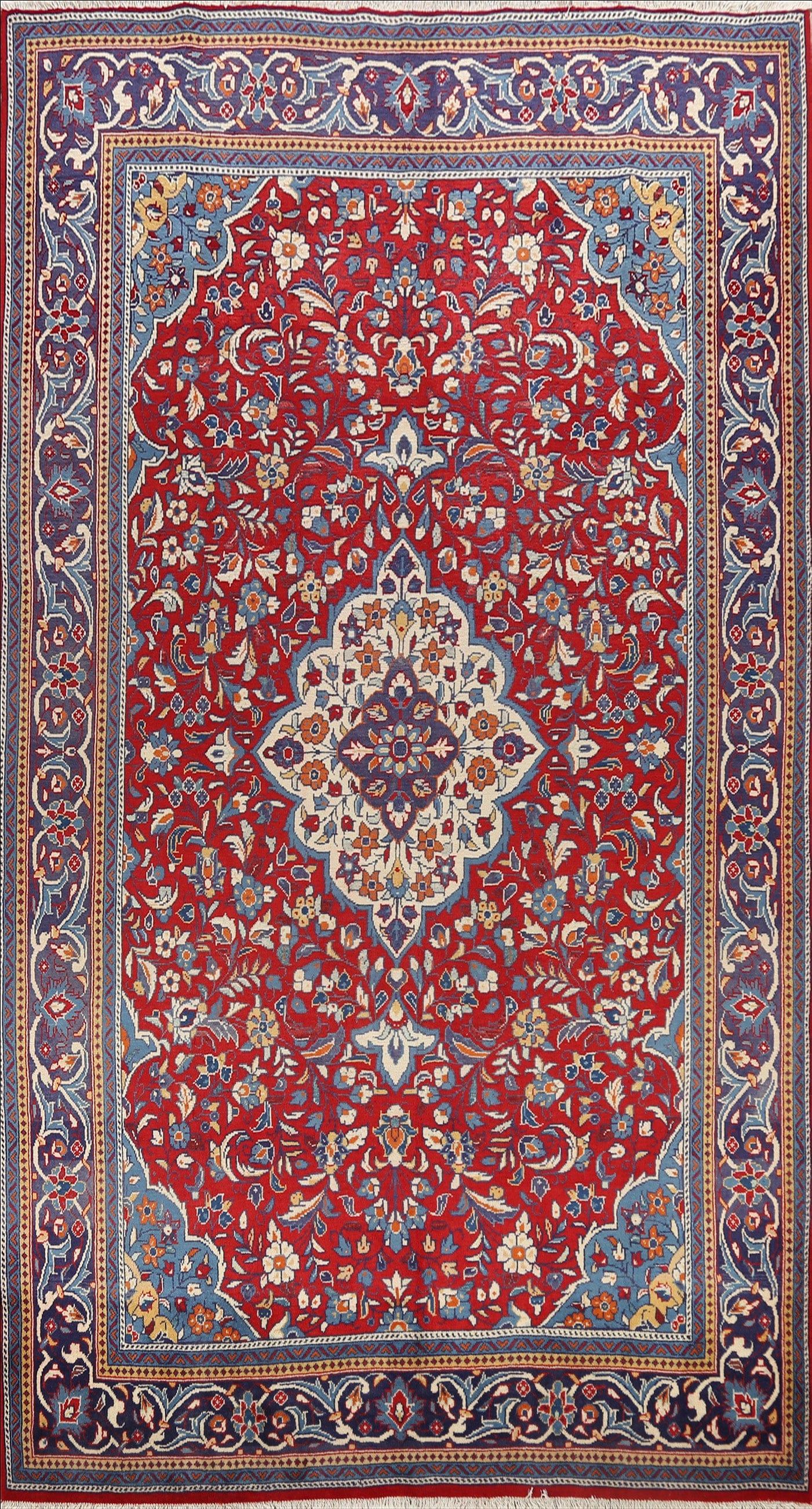 Floral Sarouk Persian Area Rug 7x11