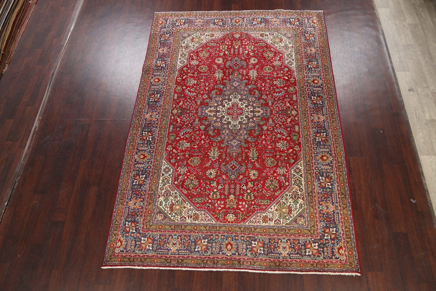 Geometric Tabriz Persian Area Rug 7x10