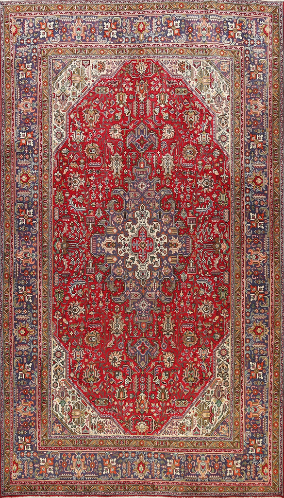 Geometric Tabriz Persian Area Rug 7x10