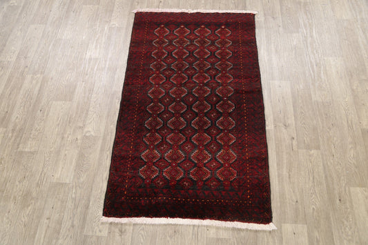 Geometric Balouch Persian Area Rug 3x6