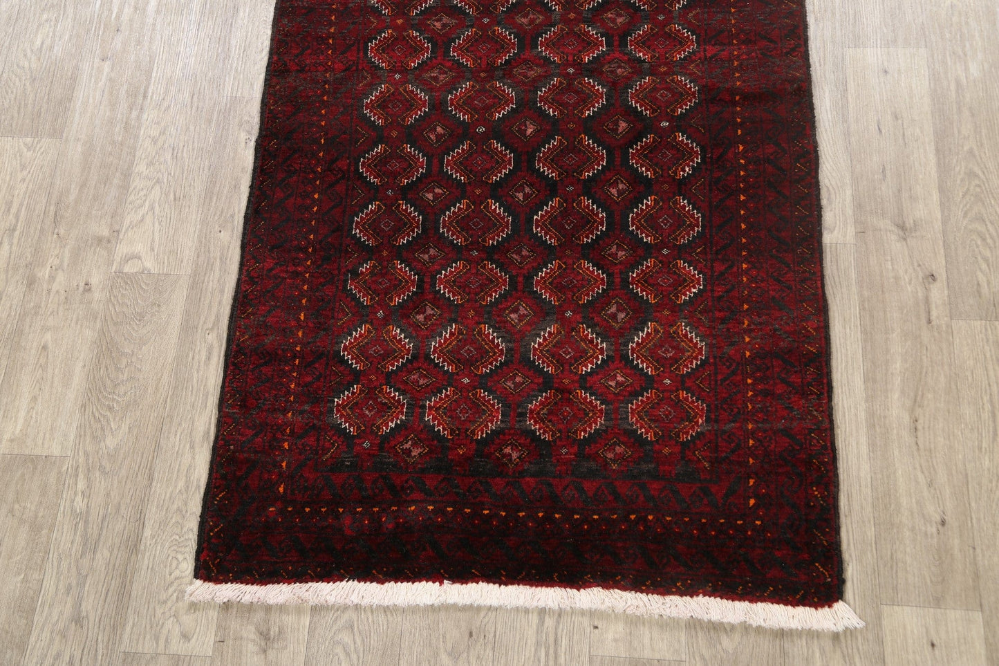 Geometric Balouch Persian Area Rug 3x6