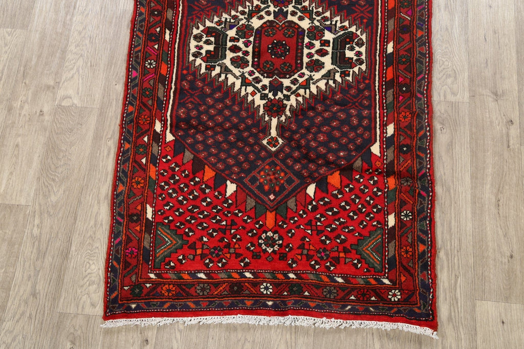 Geometric Hamedan Persian Area Rug 3x5