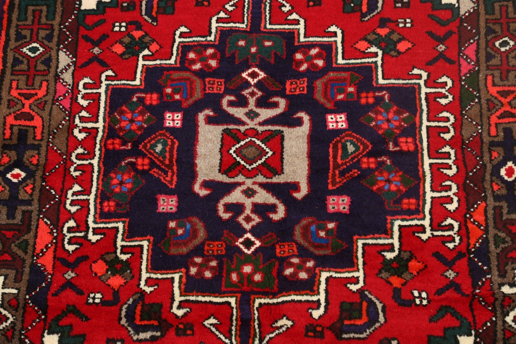 Geometric Hamedan Persian Area Rug 3x5