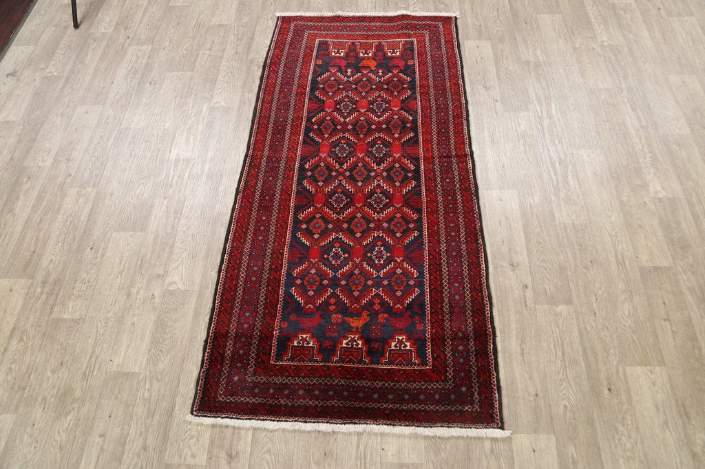 Animal Pictorial Balouch Persian Area Rug 4x7