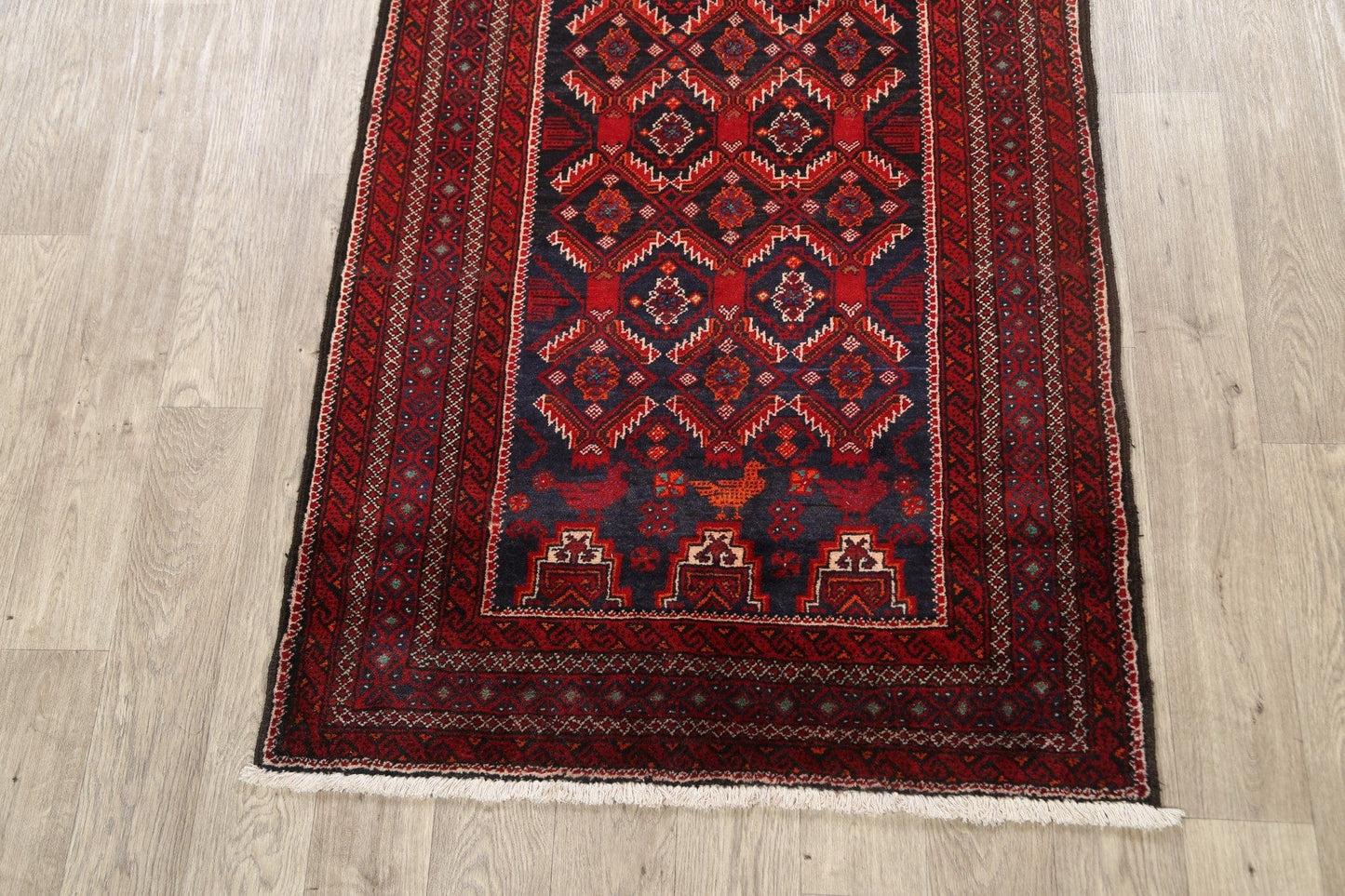 Animal Pictorial Balouch Persian Area Rug 4x7