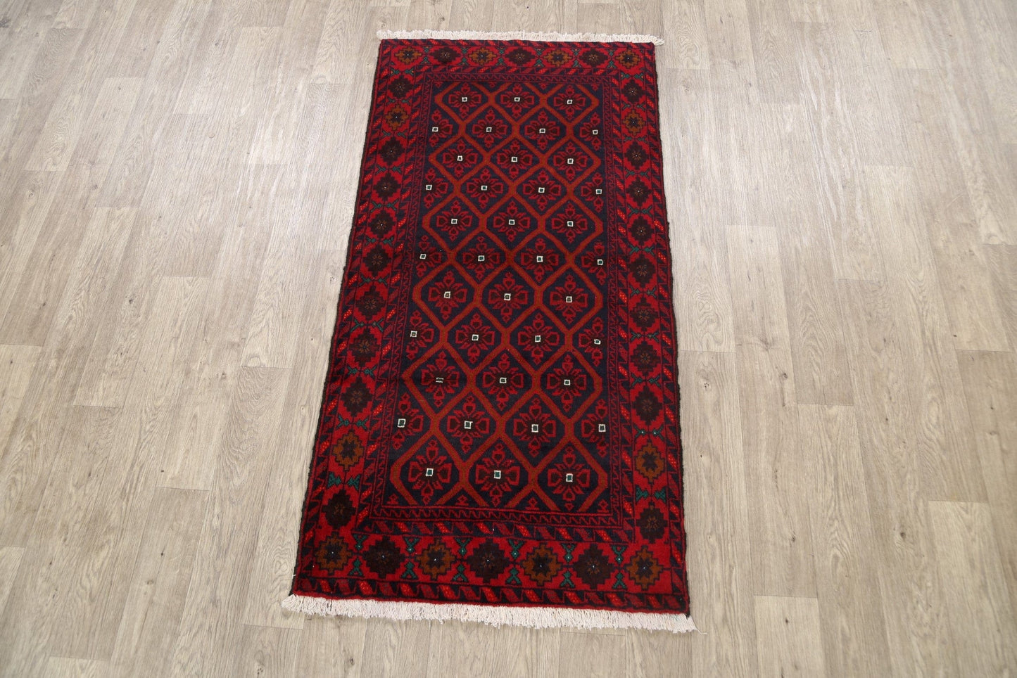 Geometric Balouch Persian Area Rug 4x6