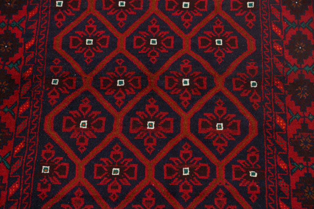 Geometric Balouch Persian Area Rug 4x6